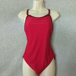 MAO Swimwear Red One Piece Swimsuit‎ Criss Cross Back Women's Size 40